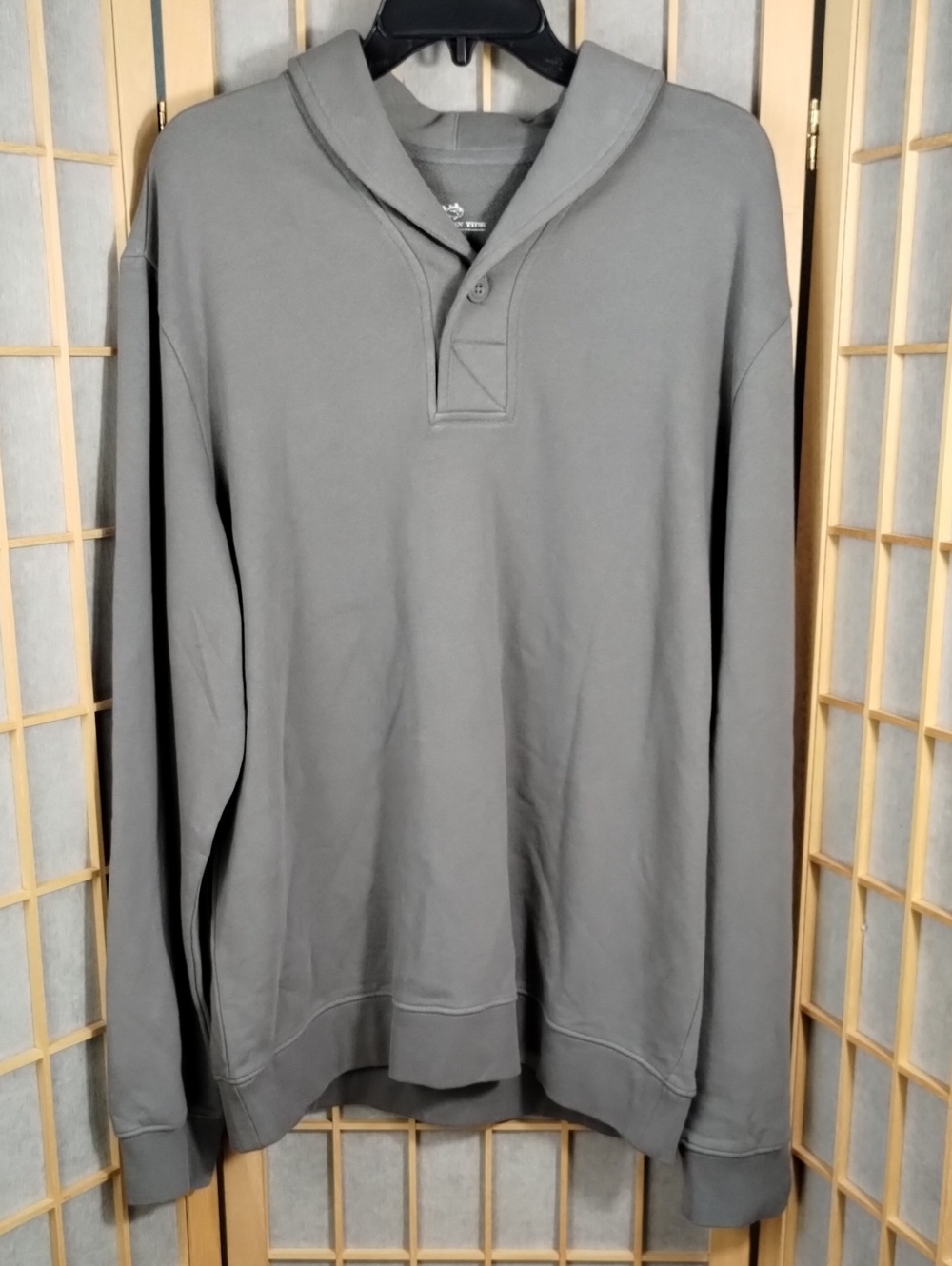 Southern Tide Stanley Shadow Gray Shawl-Collar Pullover Sweatshirt NWT
